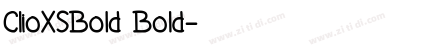 ClioXSBold Bold字体转换
